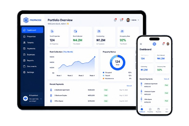 PropNode Dashboard Mockup